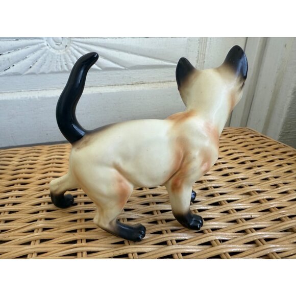 Vintage MCM Lefton Siamese Cat Kitty Figurine - Picture 6 of 12